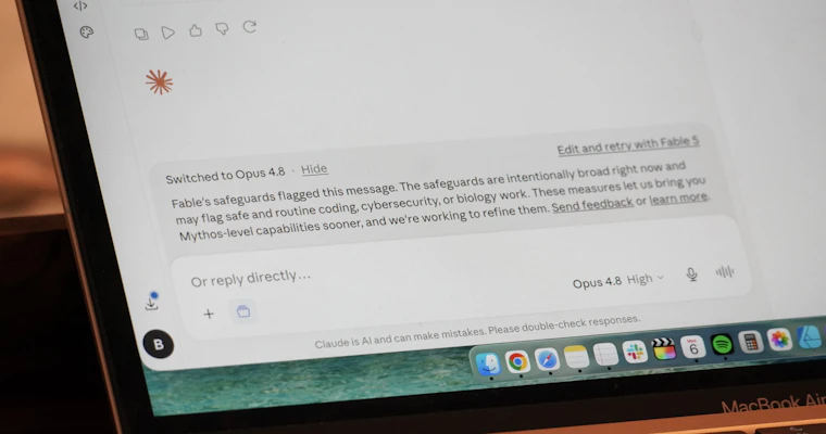 Laptop screen showing an AI assistant in use