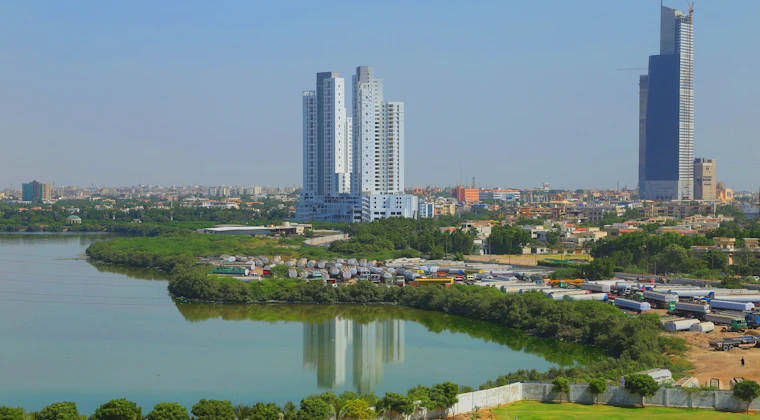 Waterfront apartment towers in Clifton, Karachi